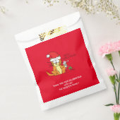 猫クリスマスおもしろいマンガかわいいネズミ フェイバーバッグ (封をした状態)