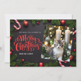 猫クリスマスのホリデーカード シーズンカード