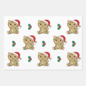 猫クリスマスウィンターアニマルズホリデーキャッツ ラッピングペーパーシート (正面2)