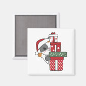 猫クリスマスギフト冬の動物の猫マグネット マグネット (正面/裏面)