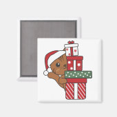 猫クリスマスギフト冬の動物の猫マグネット マグネット (正面/裏面)