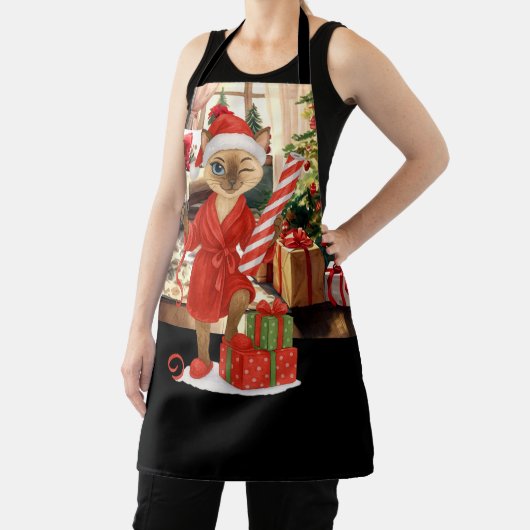 猫クリスマスシャム猫 エプロン (インサイチュ)