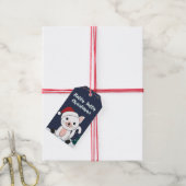 猫クリスマススノーウィンターアニマルキャッツギフトラベル ギフトタグ (より糸付き)