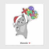 猫クリスマススノーウィンターアニマルズキャッツシール シール (シート)