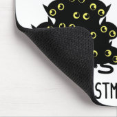 猫クリスマスツリーかわいい黒い子猫の恋人Meowy W マウスパッド (コーナー)