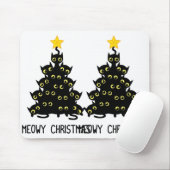 猫クリスマスツリーかわいい黒い子猫の恋人Meowy W マウスパッド (マウス)