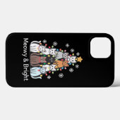 猫クリスマスツリームー明るい可愛いクリスマス Case-Mate iPhoneケース (裏面 (横))