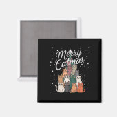 猫クリスマスツリー猫クリスマスツリーがクリスマスと結婚 マグネット (正面/裏面)
