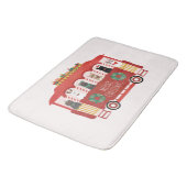 猫クリスマストロリーのクリスマス バスマット (アングル)