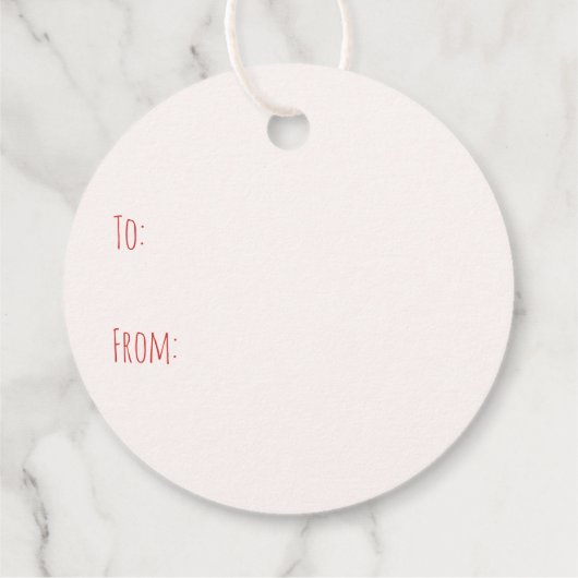 猫クリスマストロリーのクリスマス フェイバータグ (裏面)