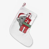 猫クリスマスプレゼント冬の動物の猫 スモールクリスマスストッキング (正面 (吊り時))