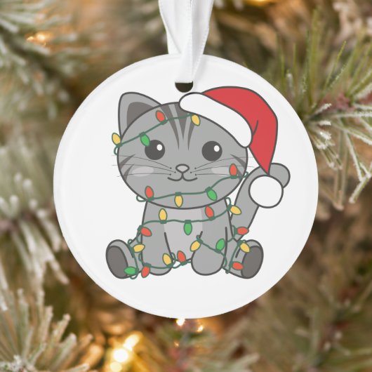 猫クリスマス冬の動物たち オーナメント (ツリー)