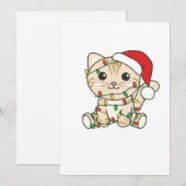 猫クリスマス冬の動物たち シーズンカード (正面/裏面)