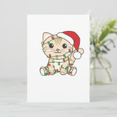 猫クリスマス冬の動物たち シーズンカード (スタンド正面)