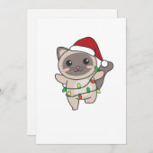 猫クリスマス冬の動物たち シーズンカード (正面/裏面)