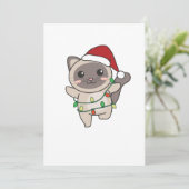 猫クリスマス冬の動物たち シーズンカード (スタンド正面)