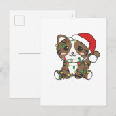 猫クリスマス冬の動物たち シーズンポストカード (正面/裏面)