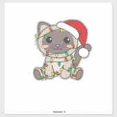 猫クリスマス冬の動物たち シール (シート)