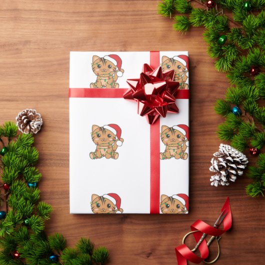 猫クリスマス冬の動物たち ラッピングペーパー (クリスマスギフト)