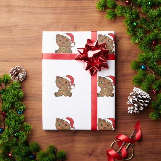 猫クリスマス冬の動物たち ラッピングペーパー (クリスマスギフト)