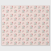 猫クリスマス冬の動物猫ラッピング紙 ラッピングペーパー (フラット)