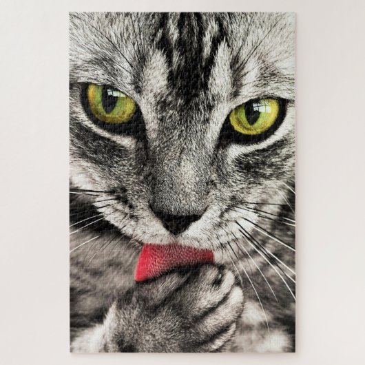 猫クリーニング ジグソーパズル (縦)