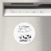 猫クリーン汚れた食洗機磁石 マグネット (インサイチュ (食洗機))