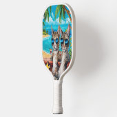 猫クールと2匹の猫を陰にバー ピックルボールラケット (左)