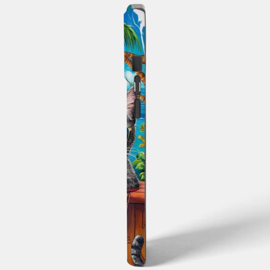 猫クールと2匹の猫を陰にバー Case-Mate iPhoneケース (裏面 / 左)