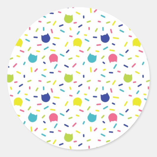 猫クールのシール ラウンドシール (正面)