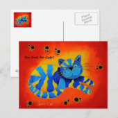 猫クールも！-スマイリースマグレッドキャット ポストカード (正面/裏面)