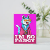 猫クールアートおもしろいファンシーはがき ポストカード (スタンド正面)