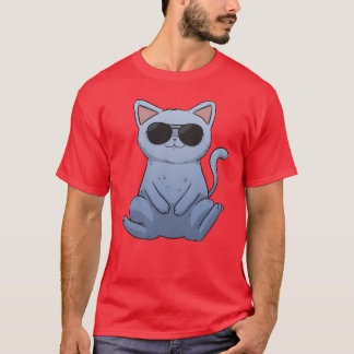 猫クールサングラスキャットサングラスファミリー Tシャツ