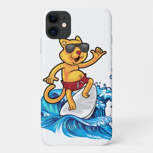 猫クールサーファー Case-Mate iPhoneケース (裏面)