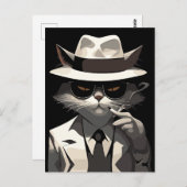 猫クールノワール：サベとミステリアスな猫 ポストカード (正面/裏面)