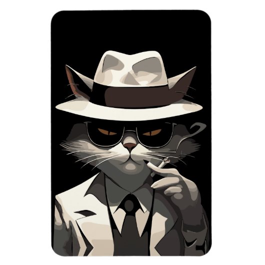 猫クールノワール:サベとミステリアスな猫 マグネット (縦)