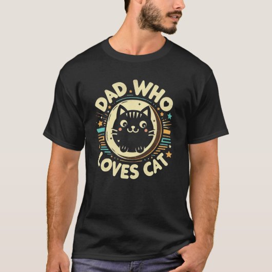 猫クールパパおもしろいデザイン笑わされる引用文 Tシャツ (正面)