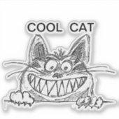 猫クールポスター シール (正面)