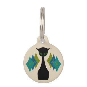 猫クールミッドセンチュリーモダンペット名タグ ペット　ネームタグ