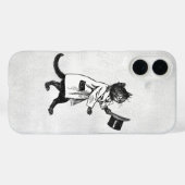 猫クールヴィンテージ白黒グランジiPhoneケース Case-Mate iPhoneケース (裏面 (横))