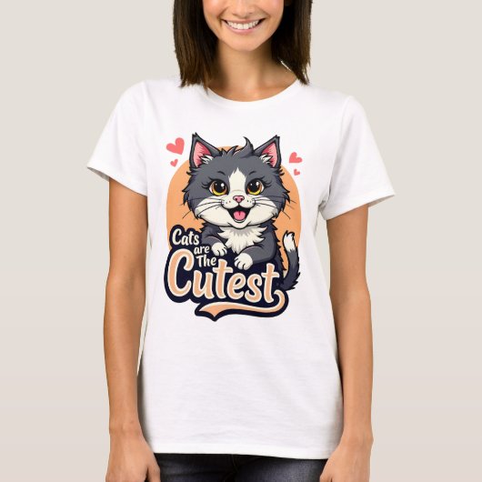 猫クール仲間 Tシャツ (正面)