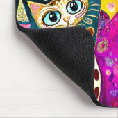 猫クール抽象芸術 マウスパッド (コーナー)