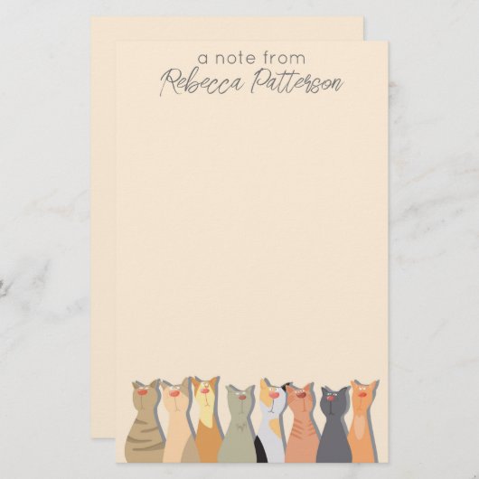 猫クール文房具 便箋 (正面/裏面)