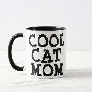猫クール母かわいいトレンディー マグカップ