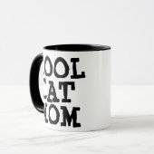 猫クール母かわいいトレンディー マグカップ (正面左)