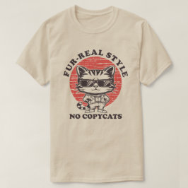 猫クール毛皮実在スタイルなしコピーキャッツヴィンテージ Tシャツ