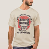 猫クール毛皮実在スタイルなしコピーキャッツヴィンテージ Tシャツ (正面)
