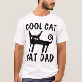 猫クール猫パパメンズTシャツ Tシャツ (正面)