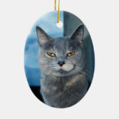 猫クール磁器オーナメント セラミックオーナメント (裏面)