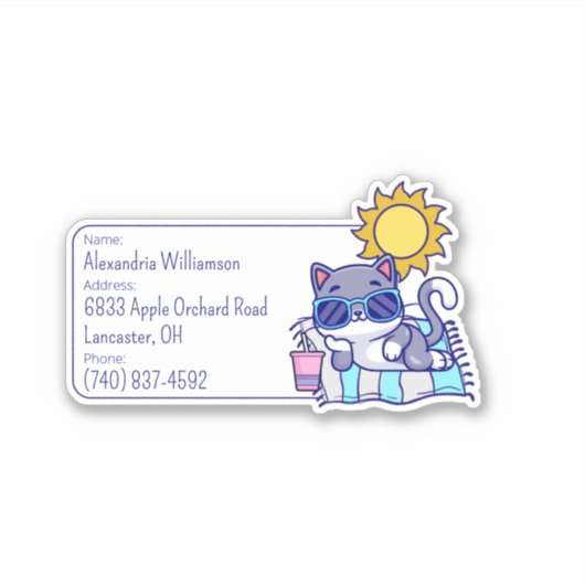 猫クール荷物ID シール (正面)